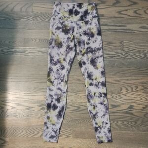 Lululemon Athletica Purple and Yellow Leggings High Waist